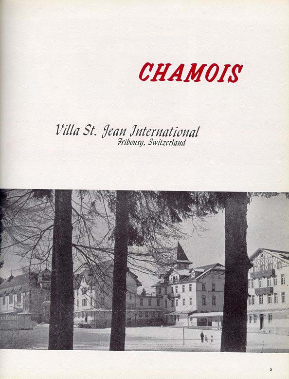 Villa Saint Jean International School  1970 Yearbook Le Chamois p3